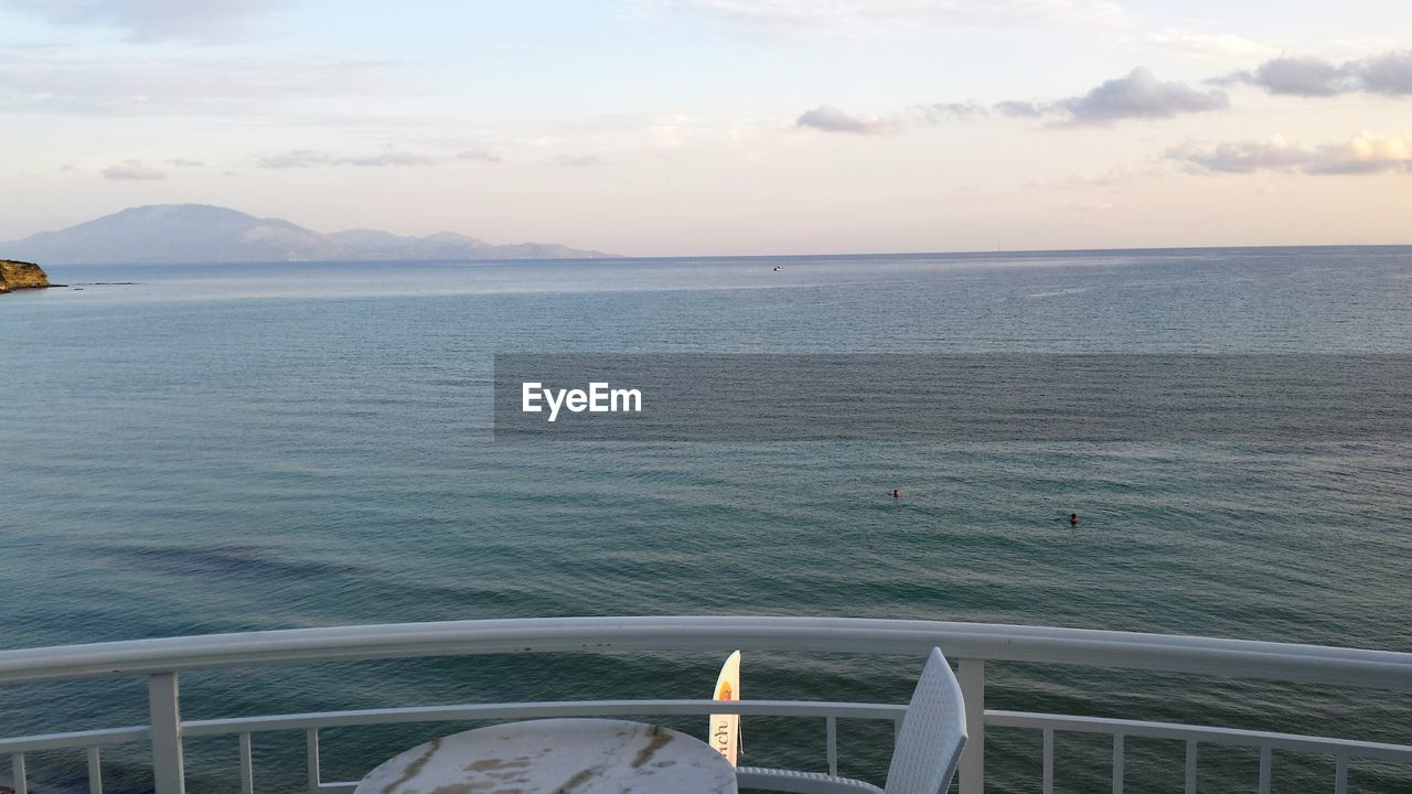 CROPPED IMAGE OF BOAT SAILING ON SEA