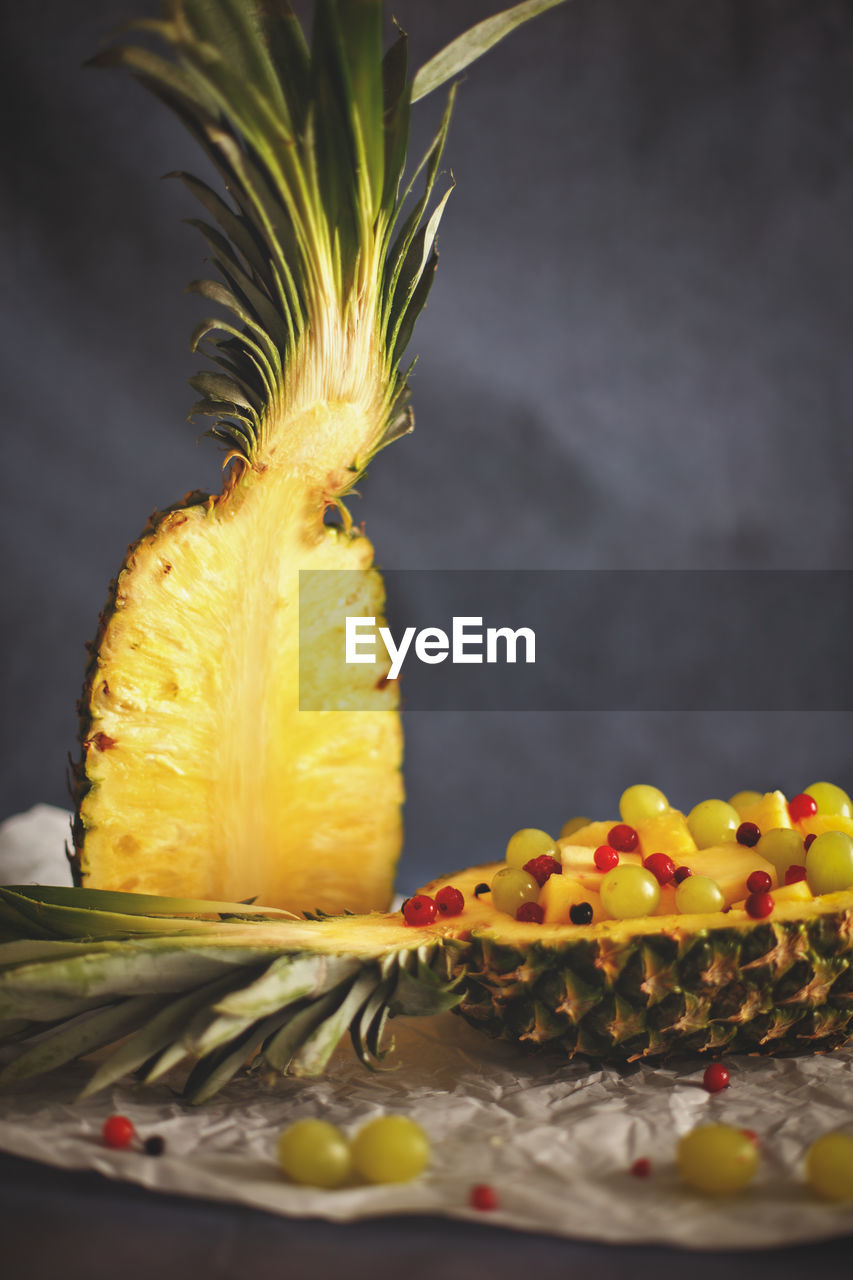 Close-up of fruits on table