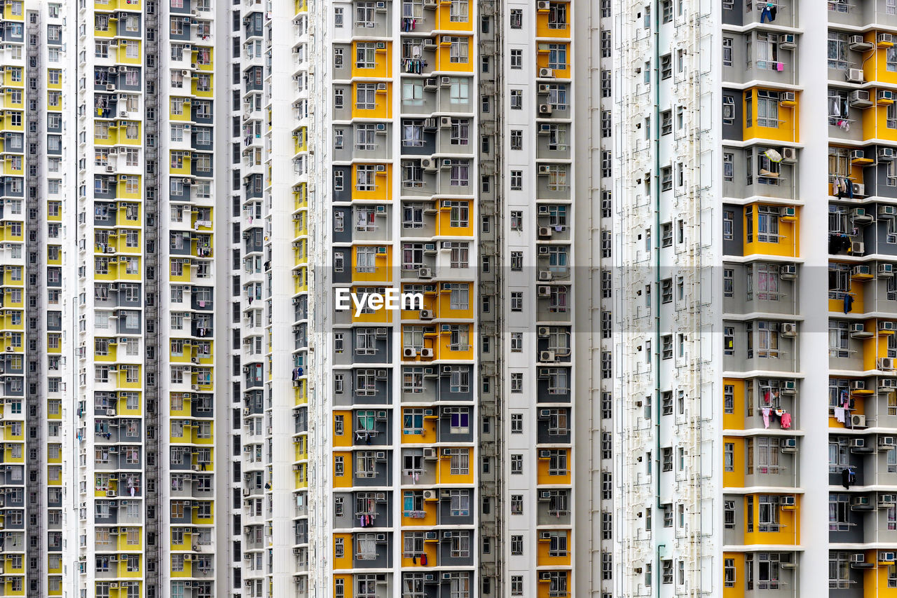 Full frame yellow urban architecture