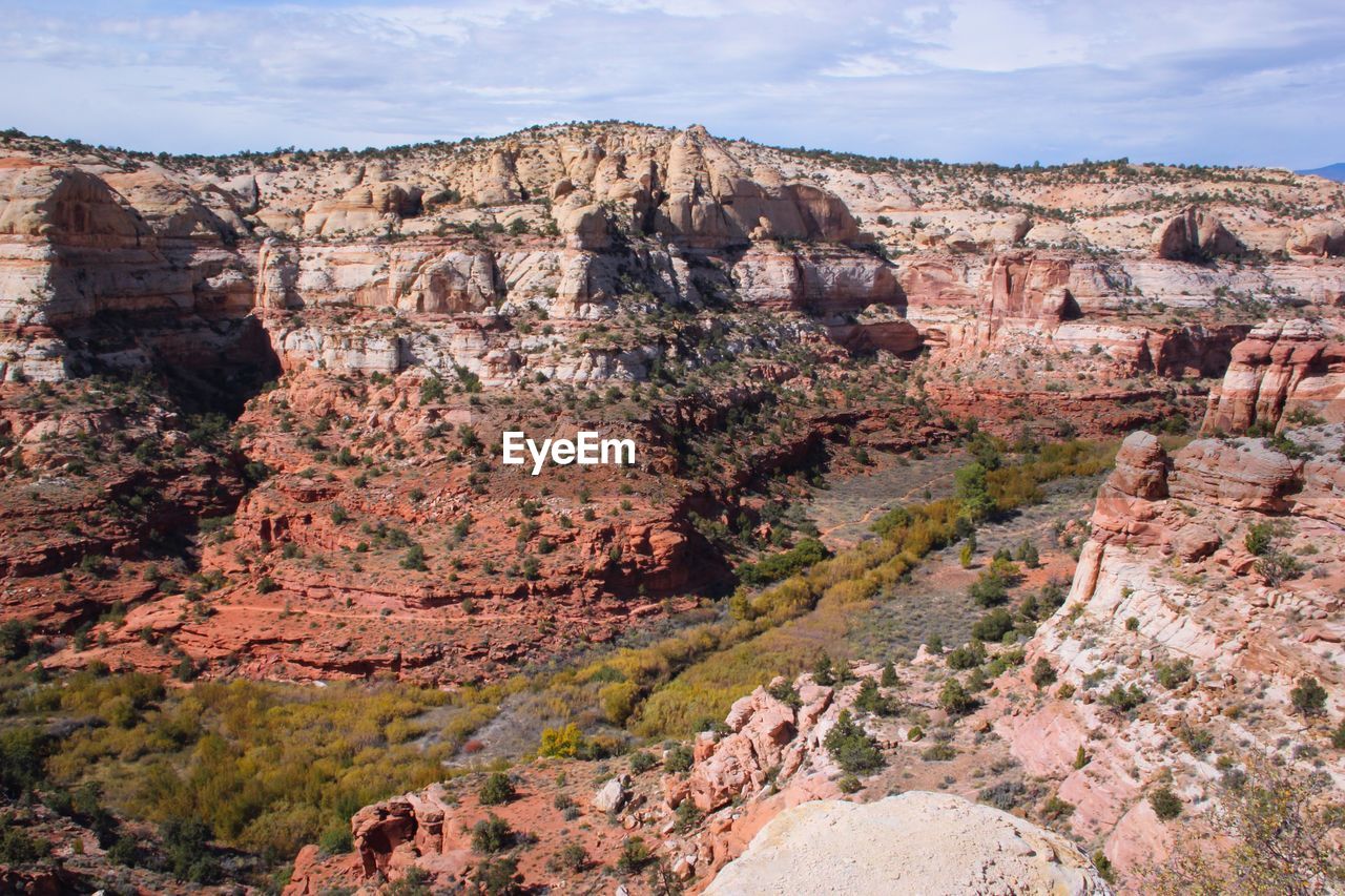 Aerial view of canyon