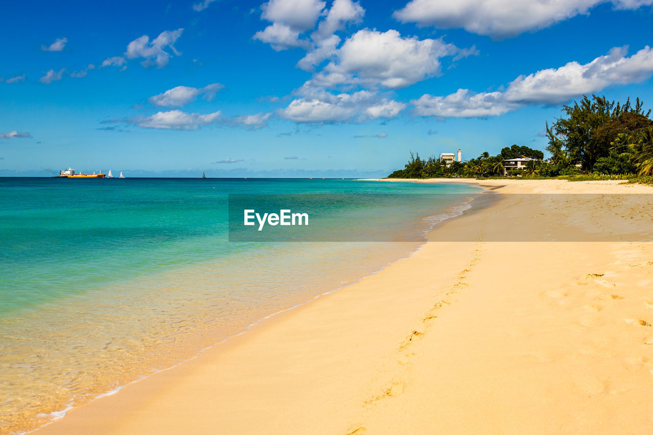 SCENIC VIEW OF SEA AGAINST BLUE SKY