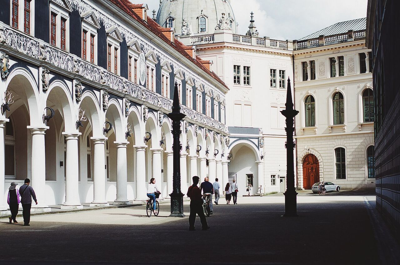 Exterior of old buildings