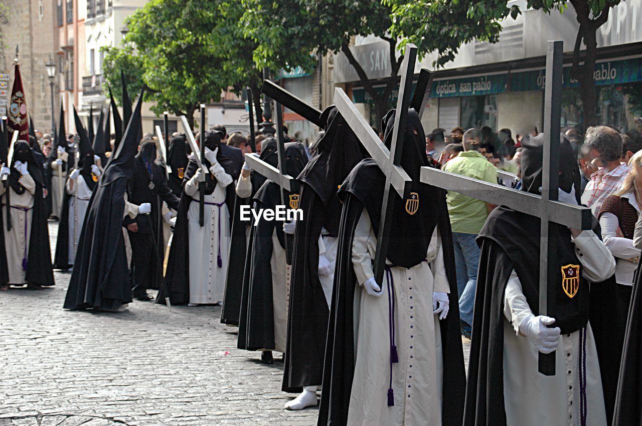 Procession on semana santa in seville spain