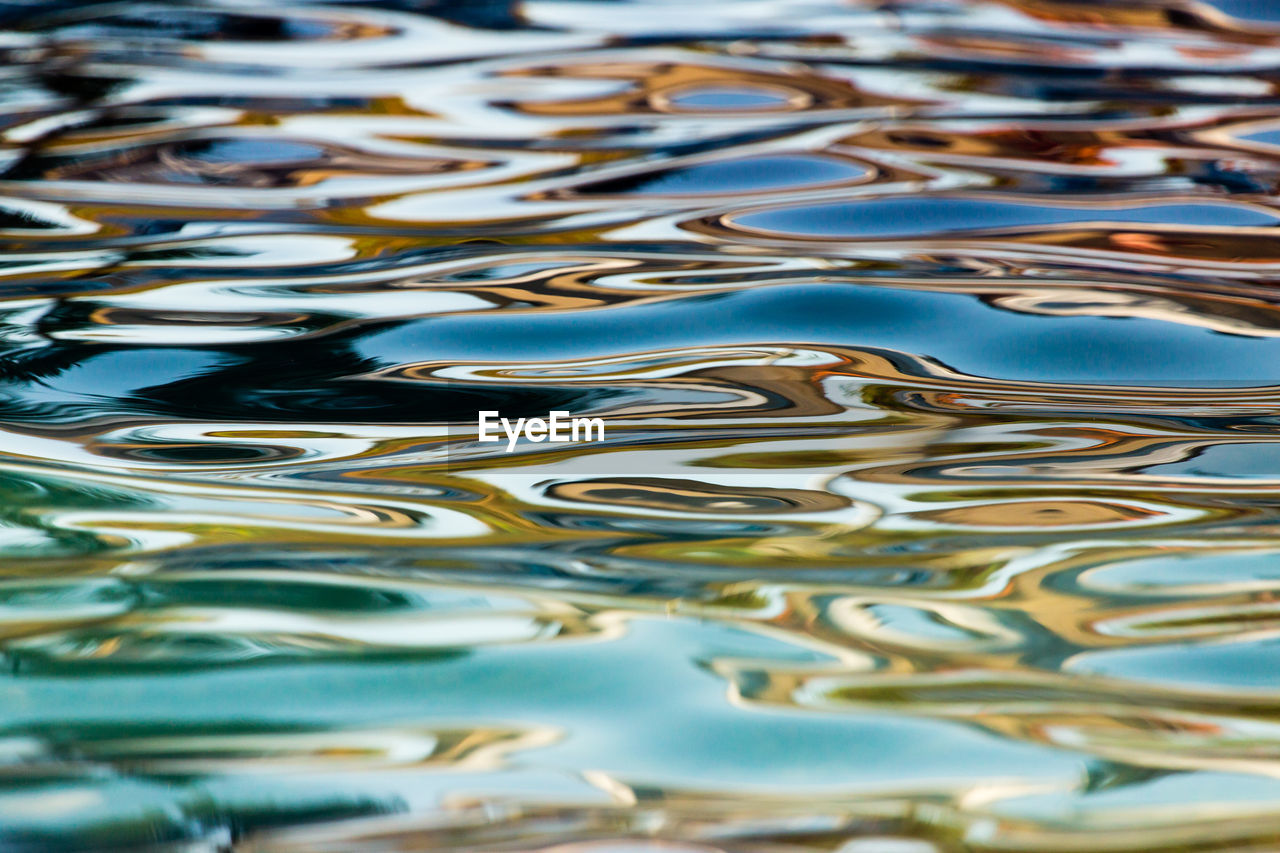 Full frame shot of rippled water in swimming pool