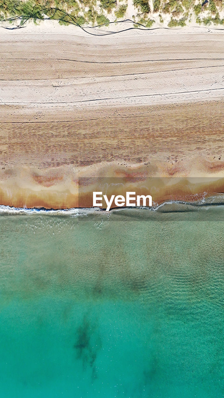 high angle view of beach