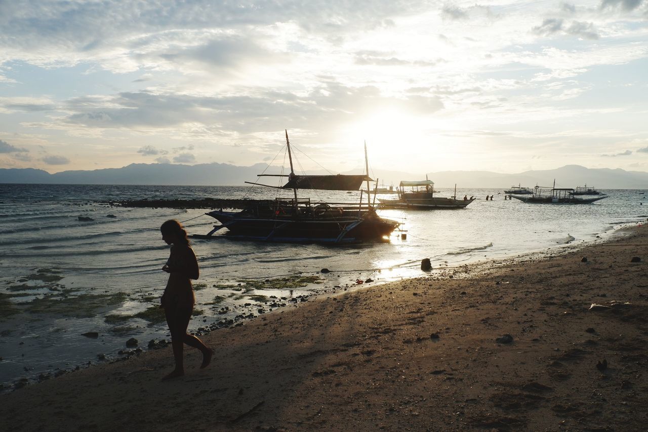 SCENIC VIEW OF SEA DURING SUNSET