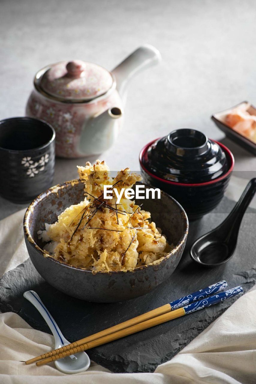 CLOSE-UP OF BREAKFAST SERVED ON TABLE