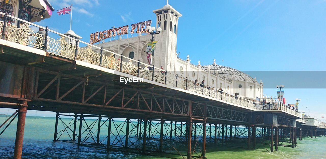 LOW ANGLE VIEW OF BRIDGE OVER WATER