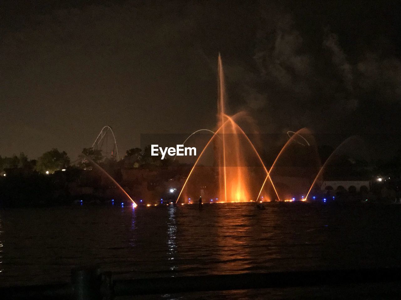 FIREWORK DISPLAY OVER RIVER