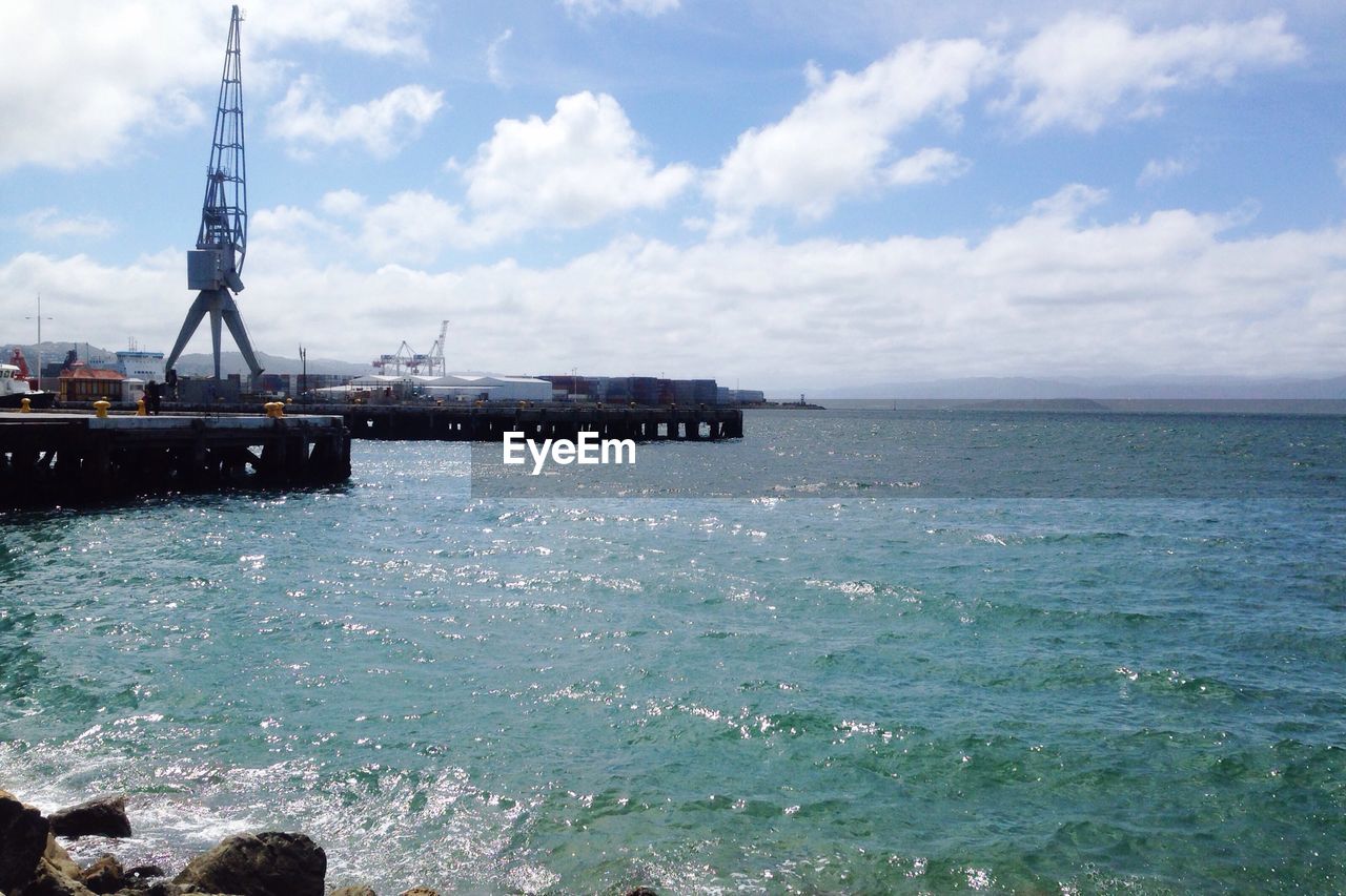 VIEW OF SEA AGAINST CLOUDY SKY