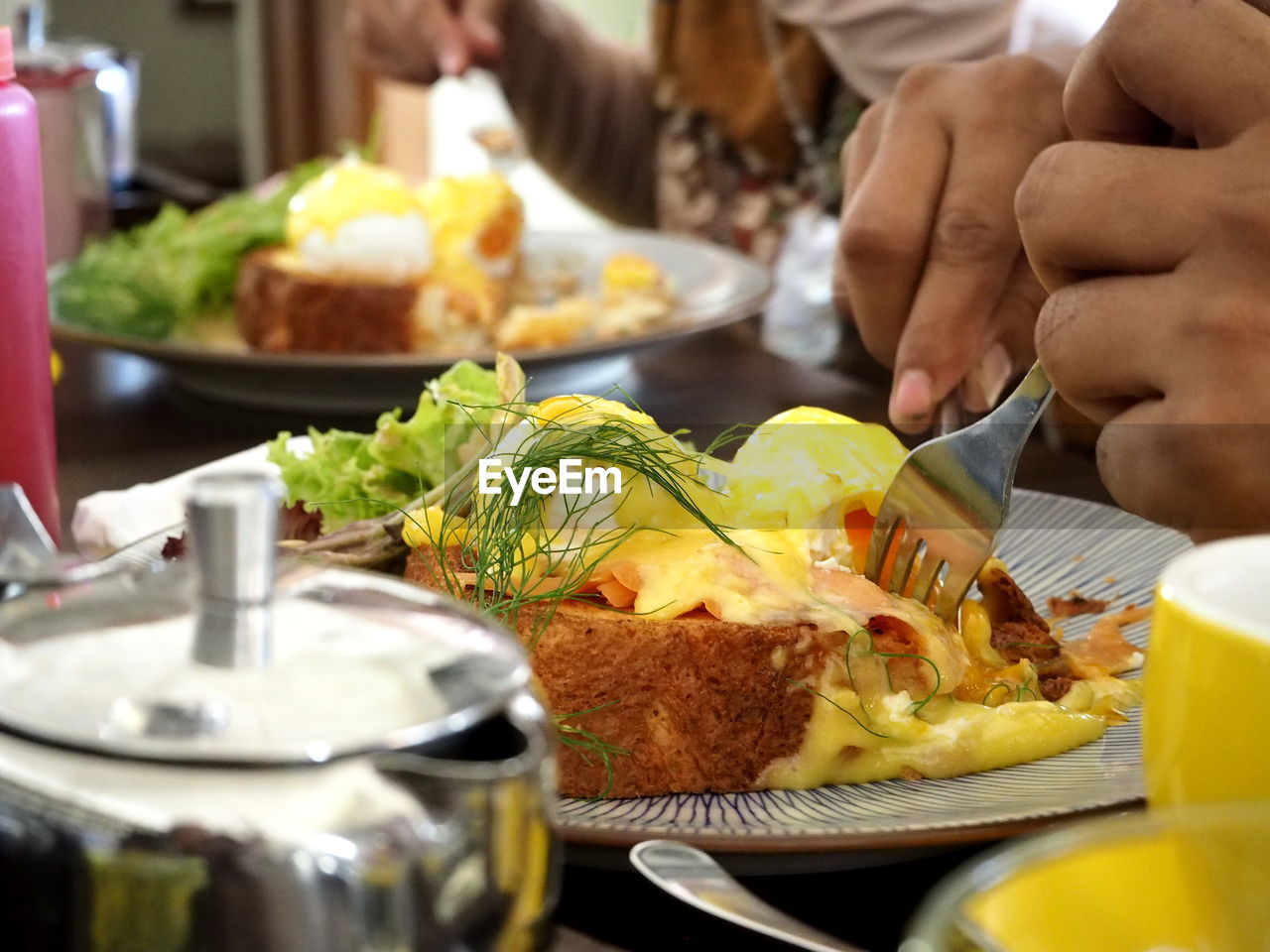 CLOSE-UP OF SERVED FOOD ON TABLE