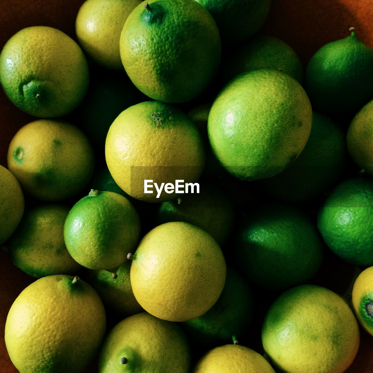 Full frame shot of lemons for sale in market