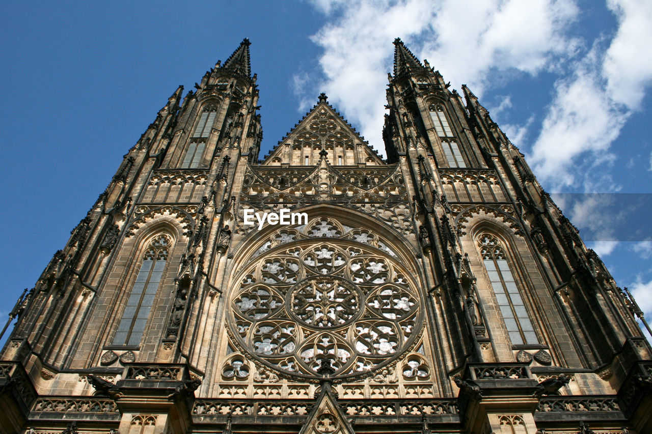 Low angle view of cathedral facade