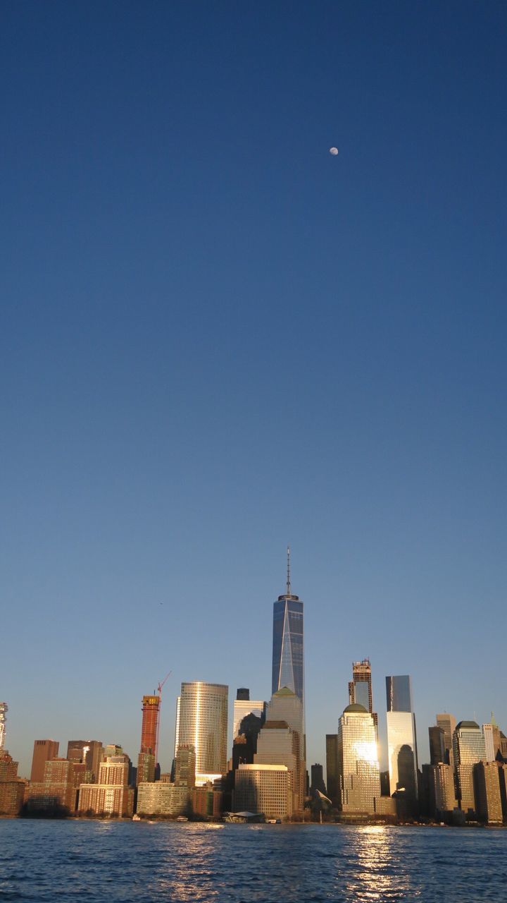 Sea against clear sky