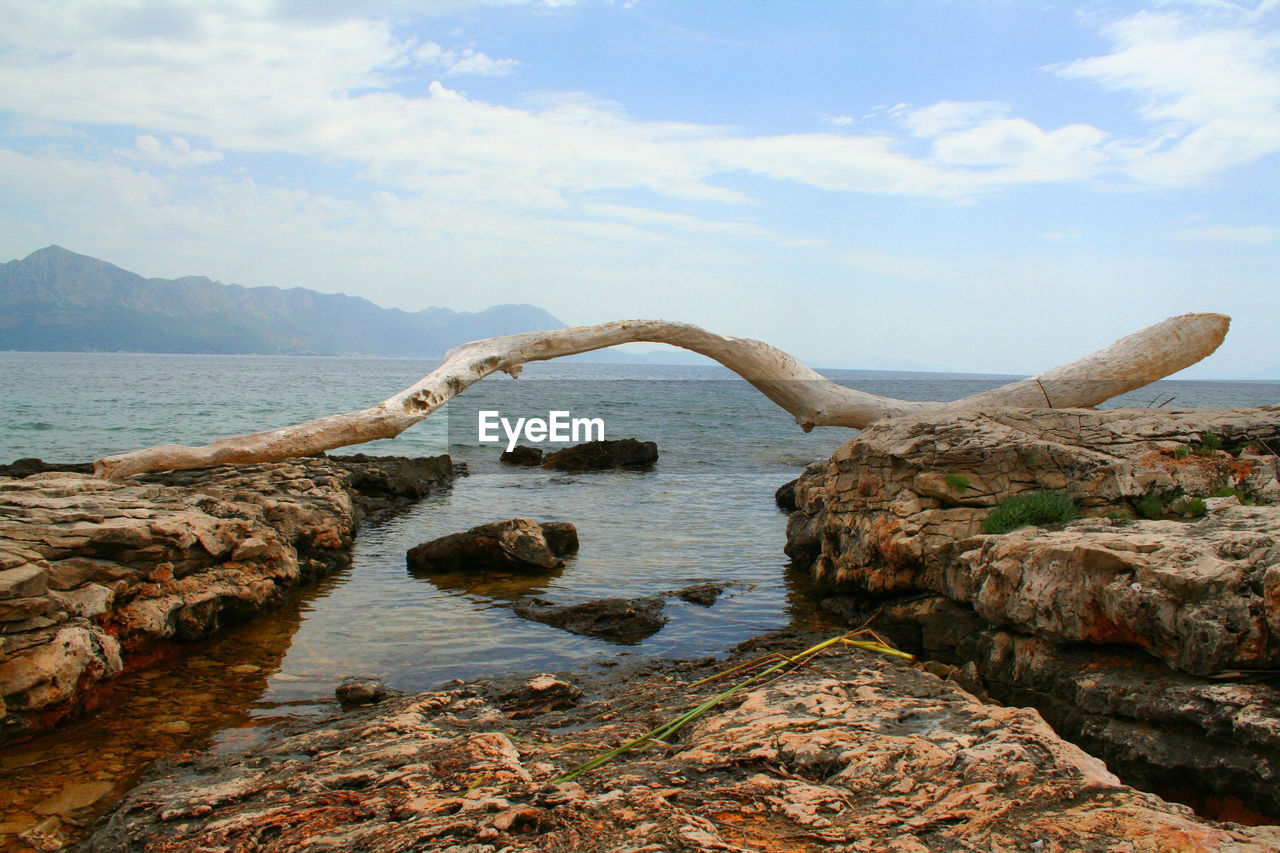 Rocks in sea