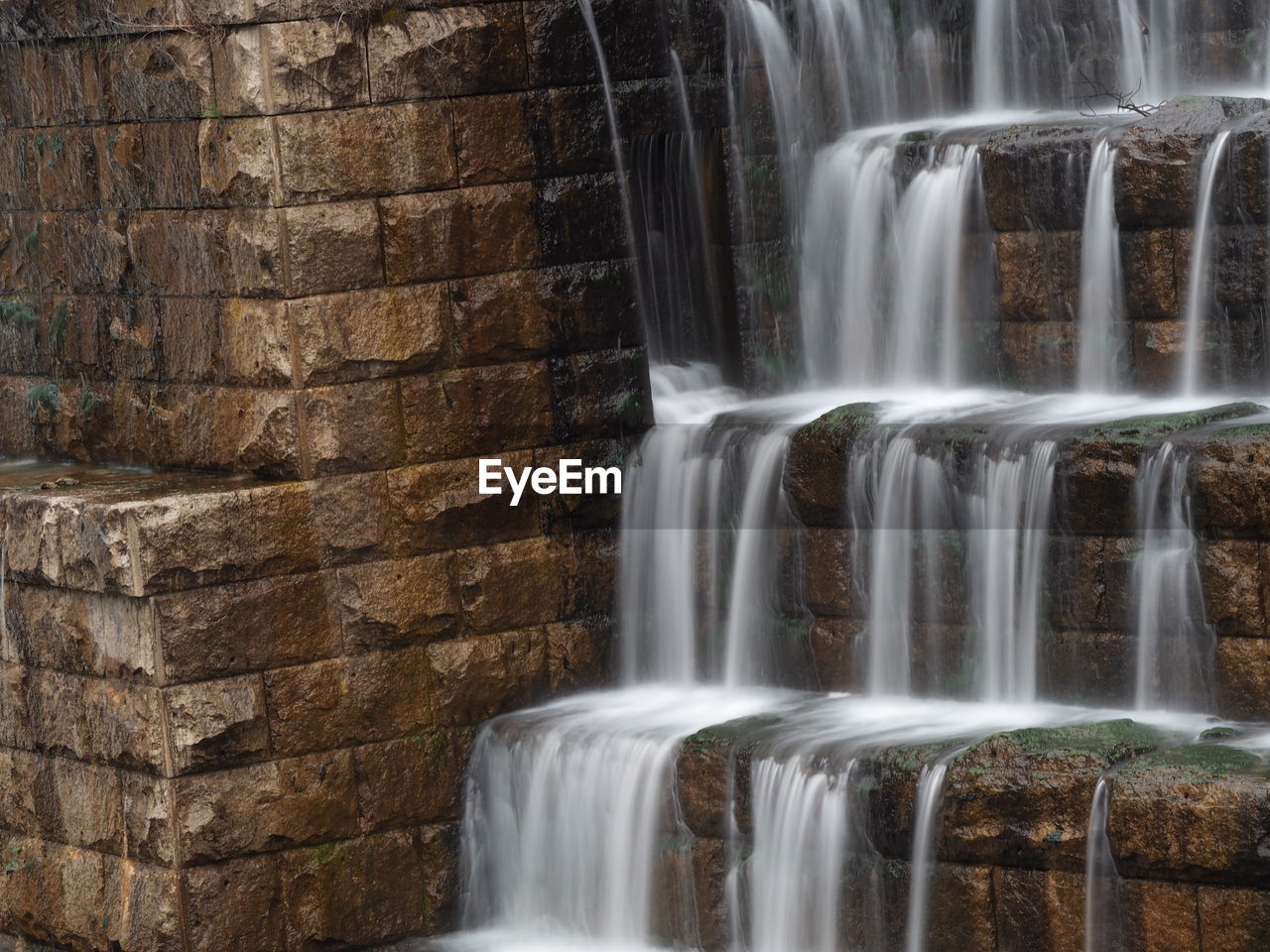 Blurred motion of water flowing from new croton dam