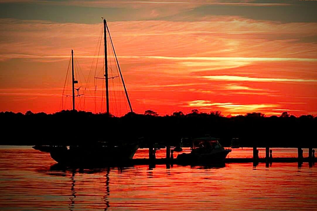 SUNSET OVER LAKE