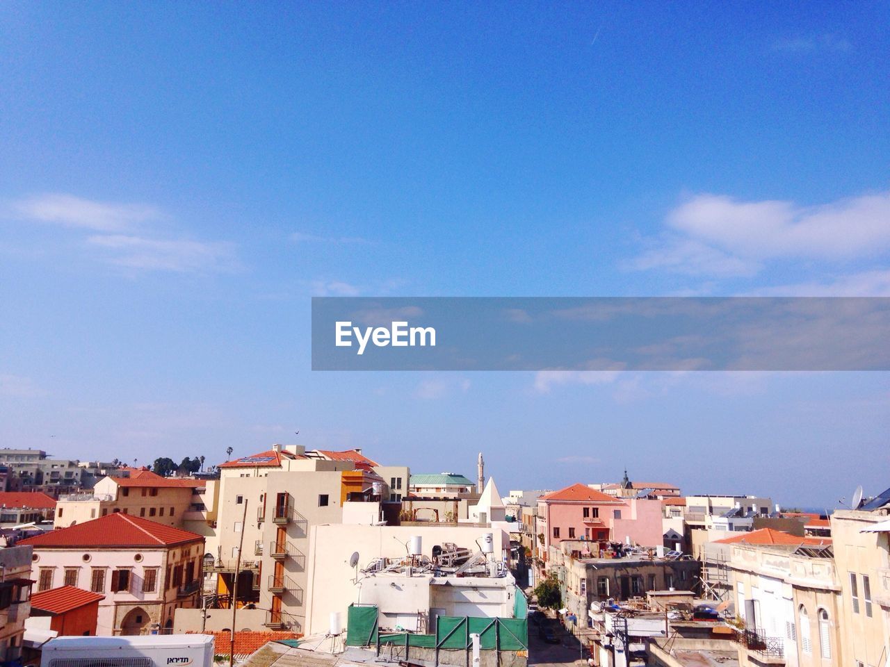 Buildings against blue sky