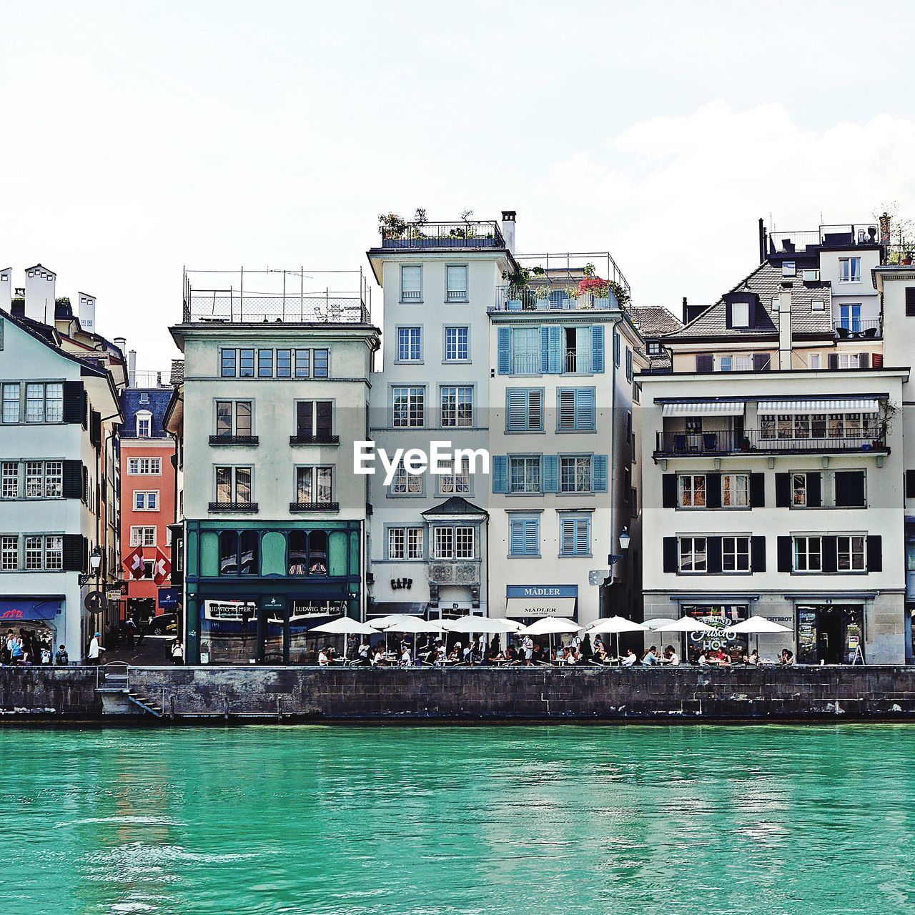 View of buildings at waterfront