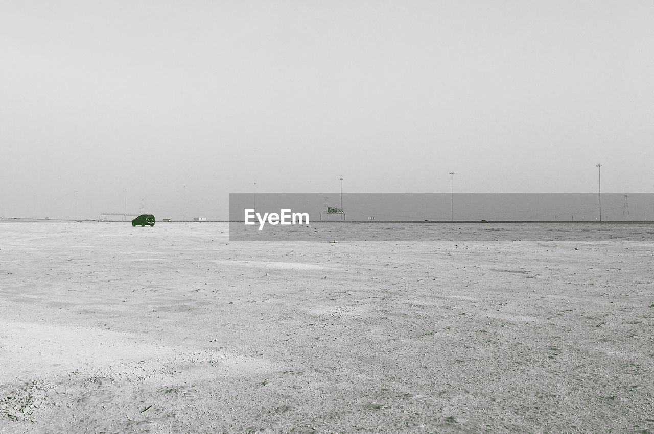 SCENIC VIEW OF SNOW AGAINST CLEAR SKY