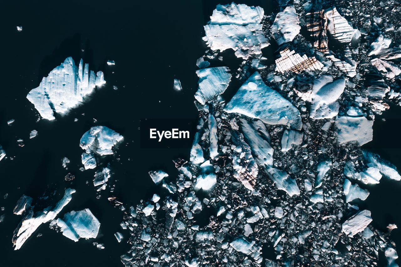 Close-up of icebergs