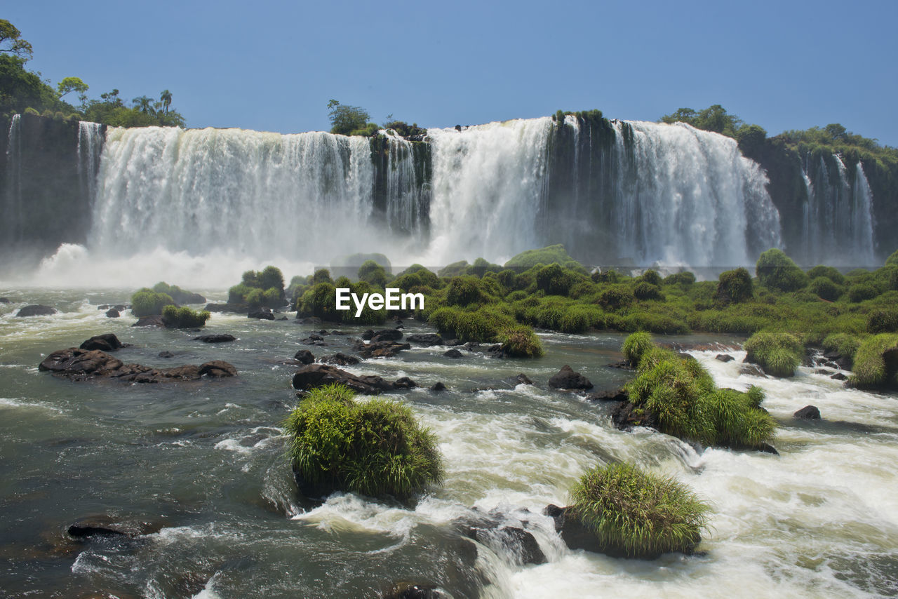 Scenic view of waterfall