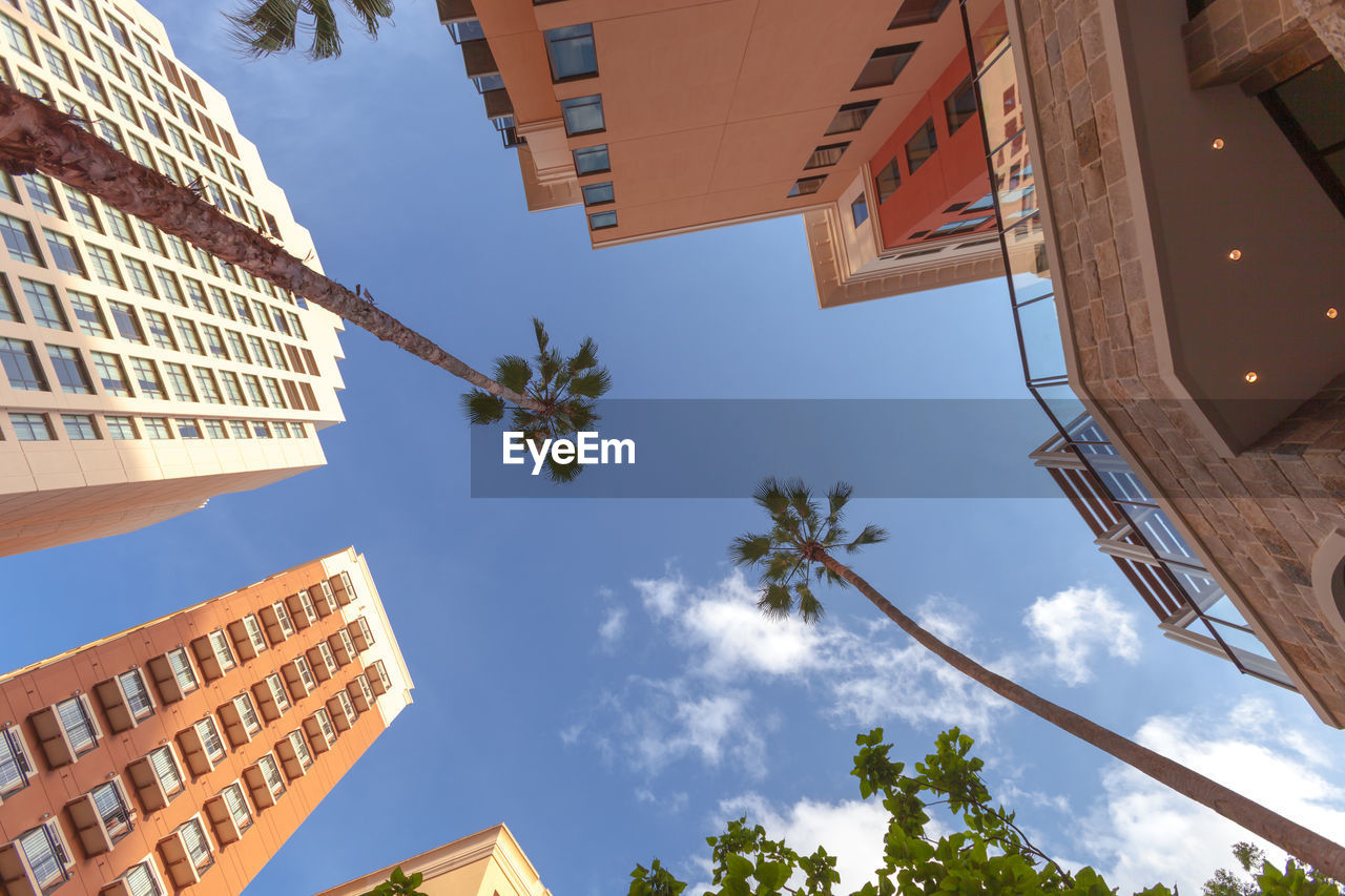 LOW ANGLE VIEW OF APARTMENT BUILDING AGAINST SKY