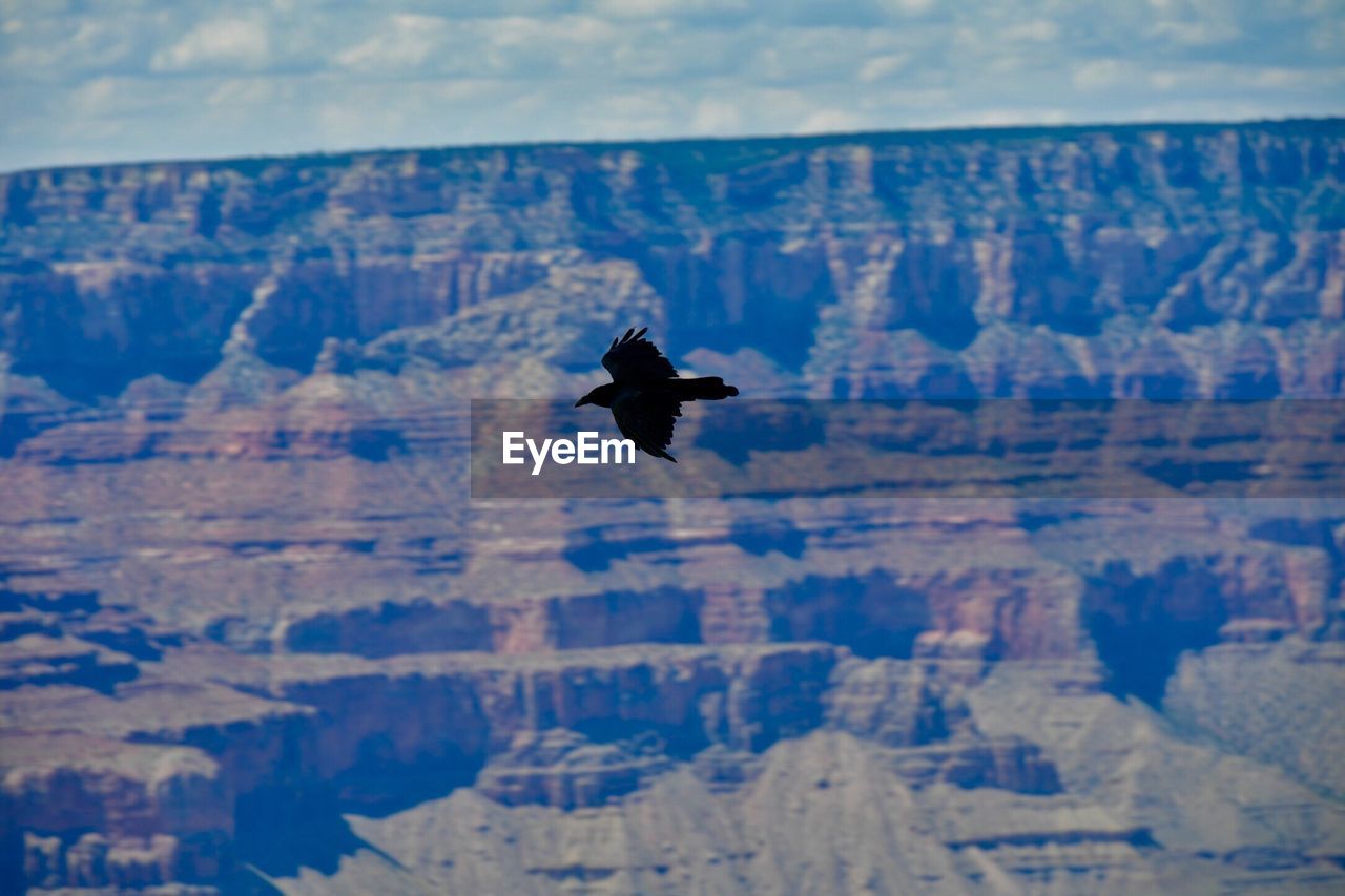 SILHOUETTE PERSON ON MOUNTAIN AGAINST SKY