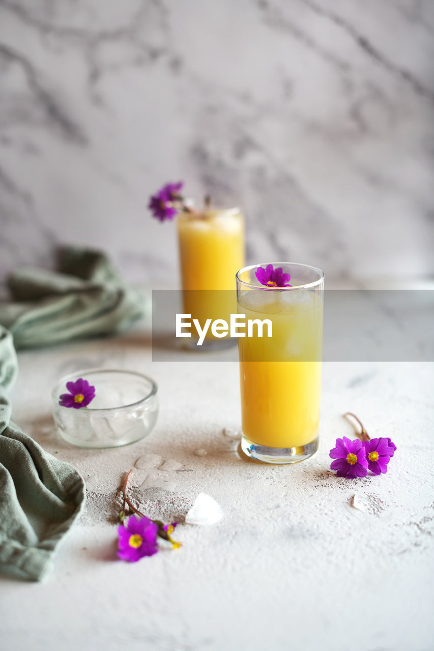 Close-up of drink on table