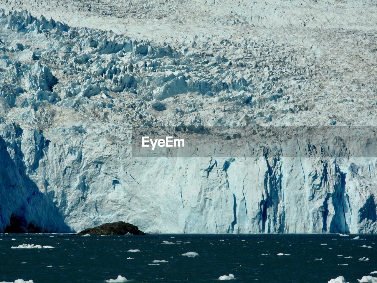 Aerial view of glacier