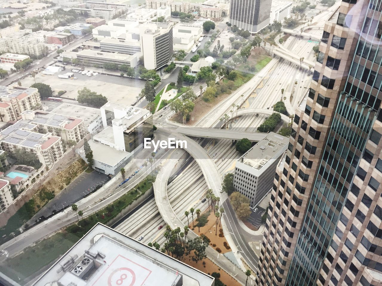 HIGH ANGLE VIEW OF SKYSCRAPERS