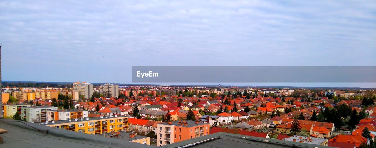 Residential buildings in town