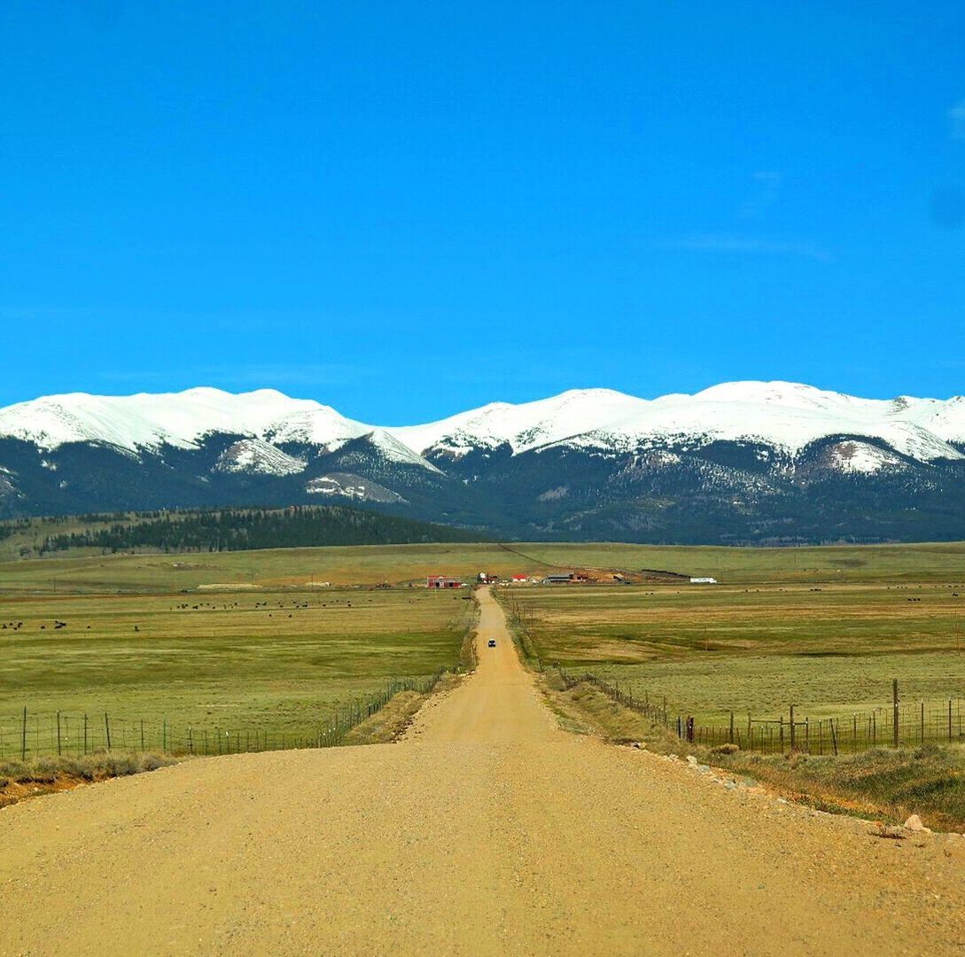 Dirt road along landscape