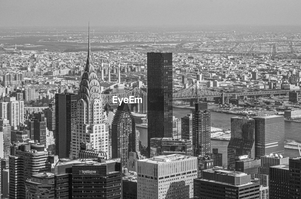 Aerial view of buildings in city