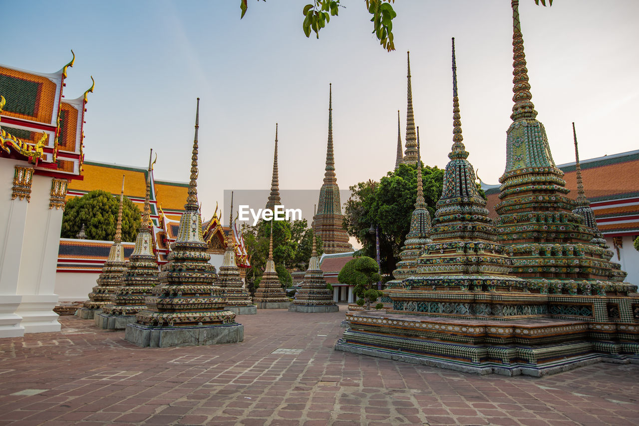 VIEW OF TEMPLE AGAINST BUILDING