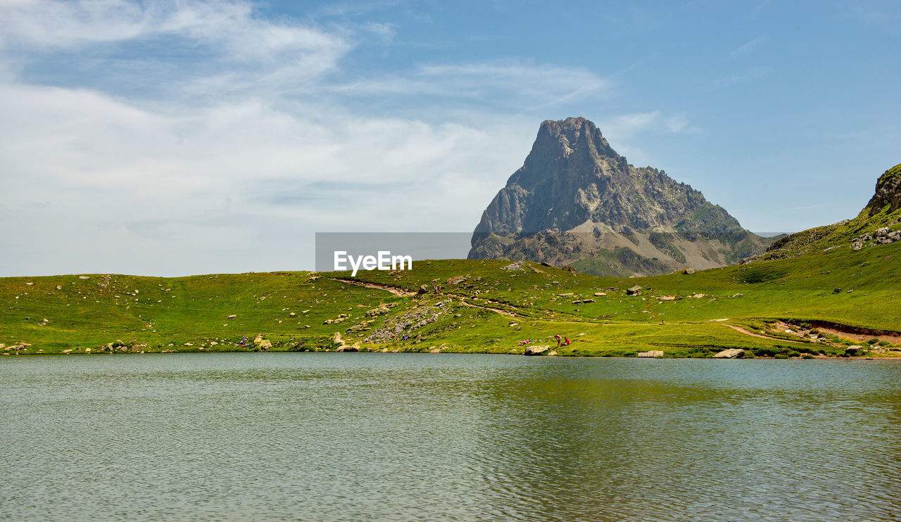 Scenic view of mountain against sky