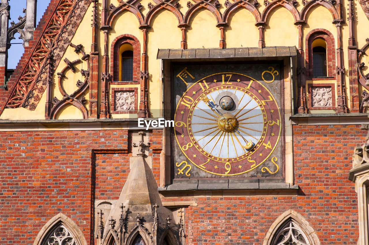 Clock on wroclaw city hall