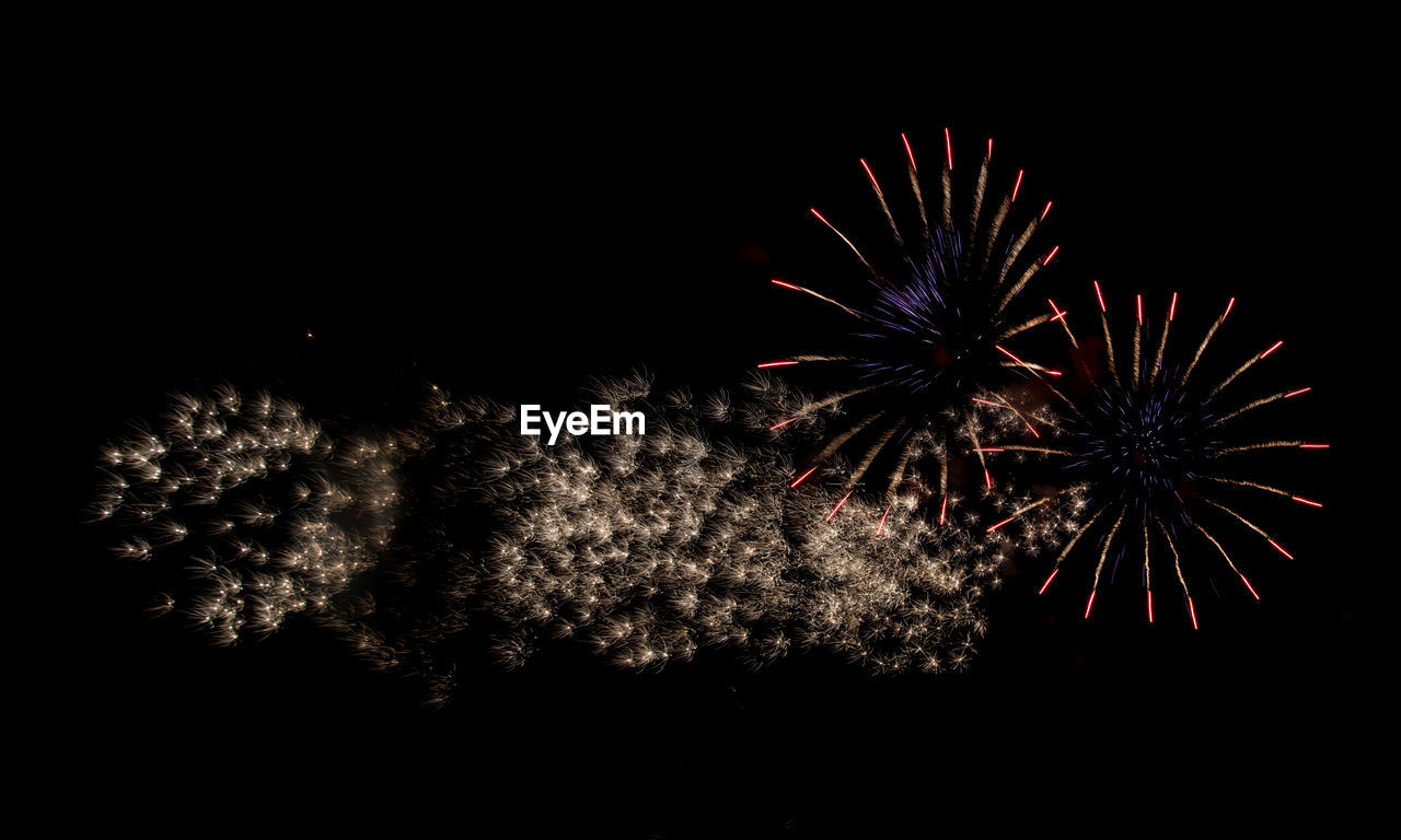 FIREWORK DISPLAY AT NIGHT