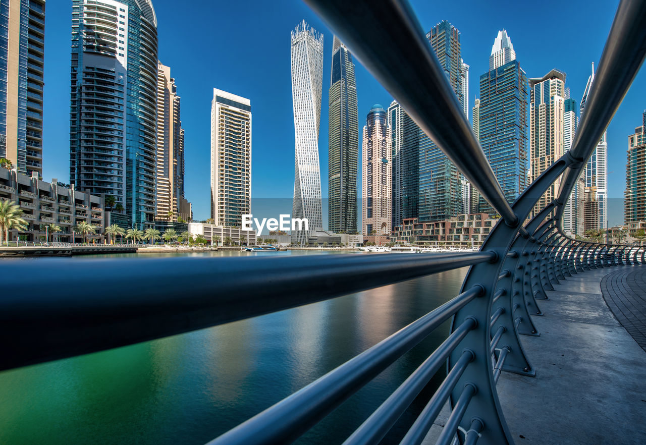 Dubai marina.view of buildings, streets, beautiful in various angles in du bai.