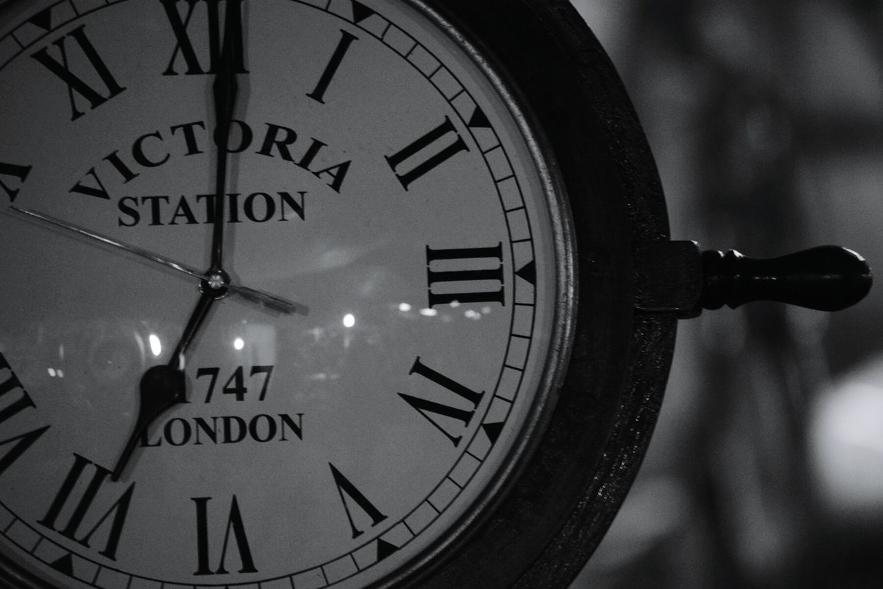 CLOSE-UP OF CLOCK ON THE WALL