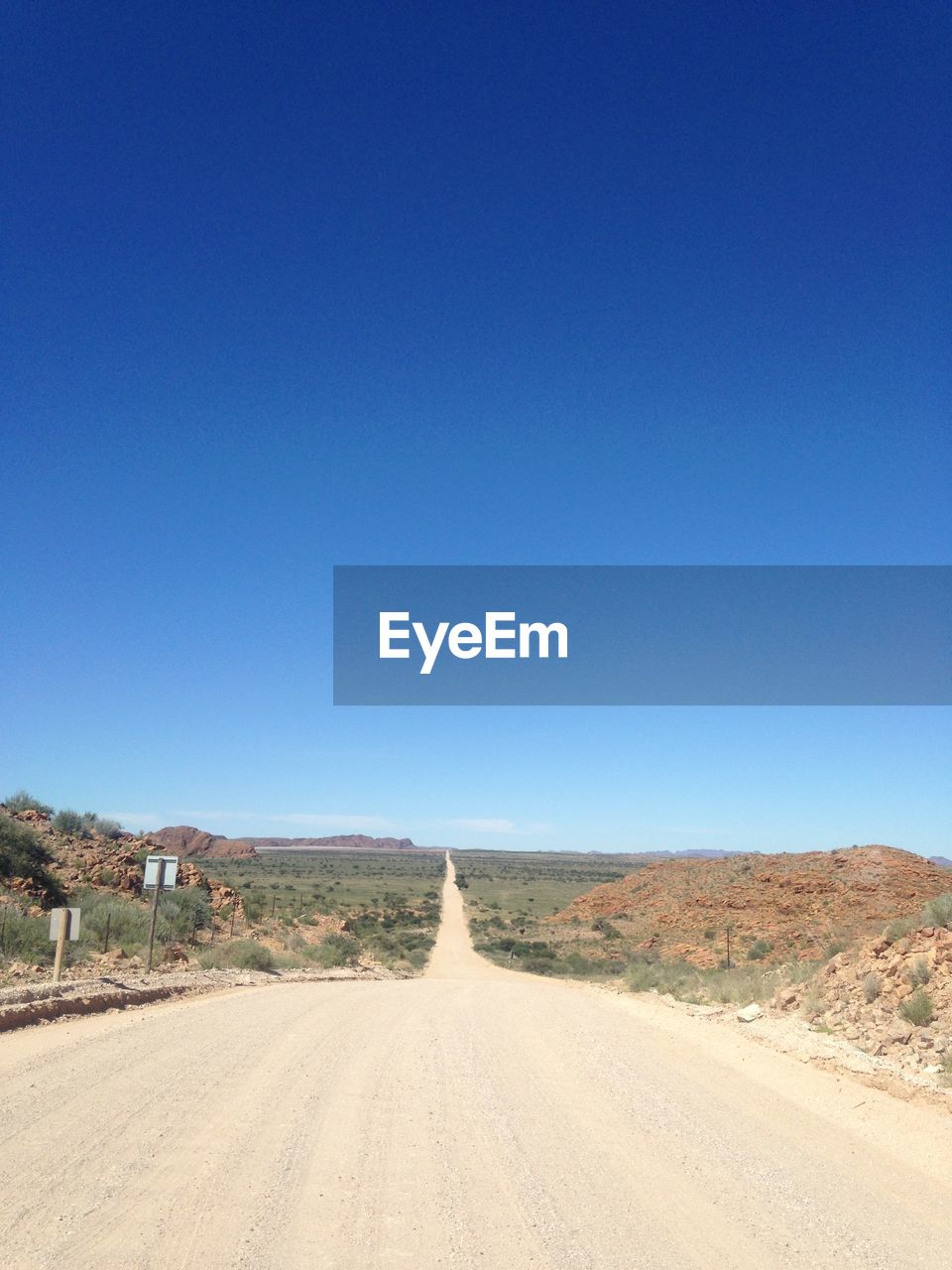 Road passing through desert