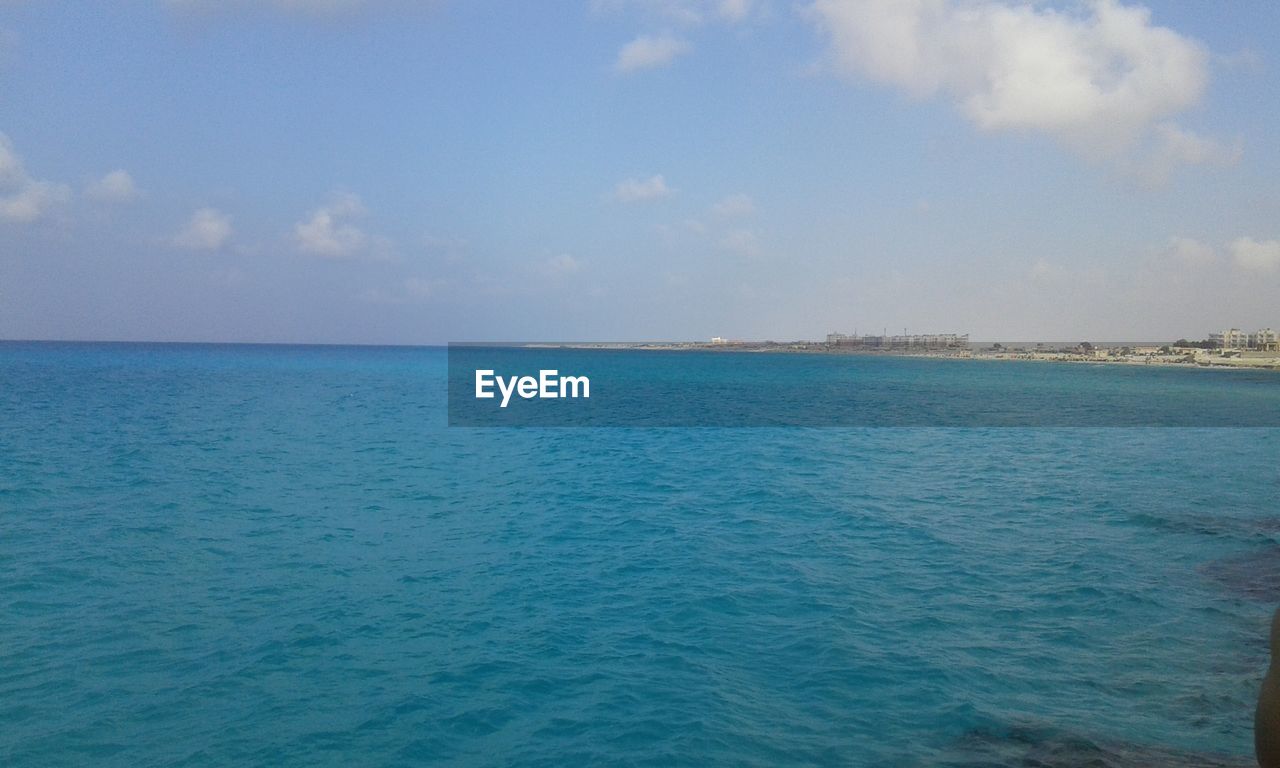 View of sea against cloudy sky