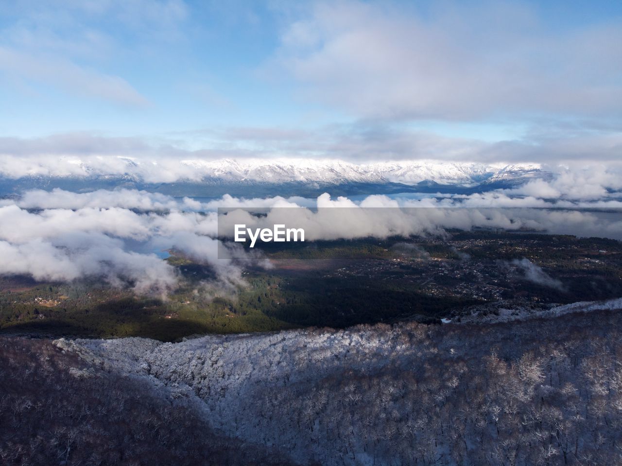 Scenic view of volcanic landscape against sky