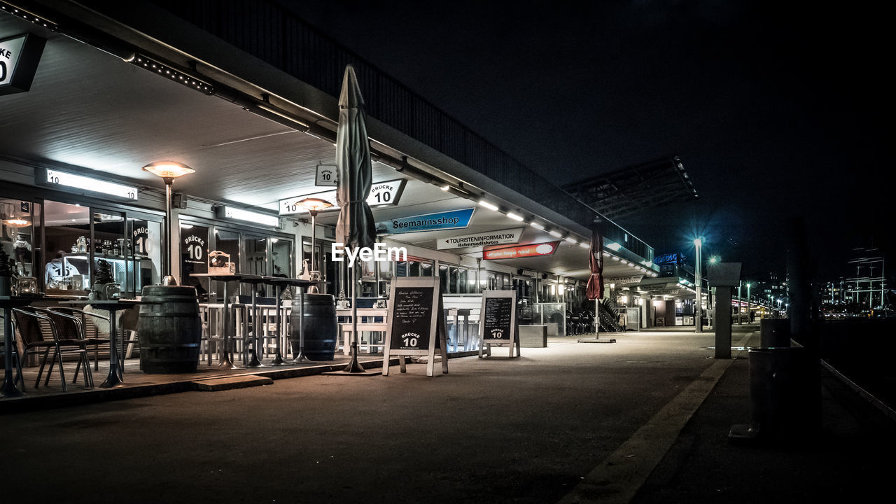 ILLUMINATED BUILDING AT NIGHT