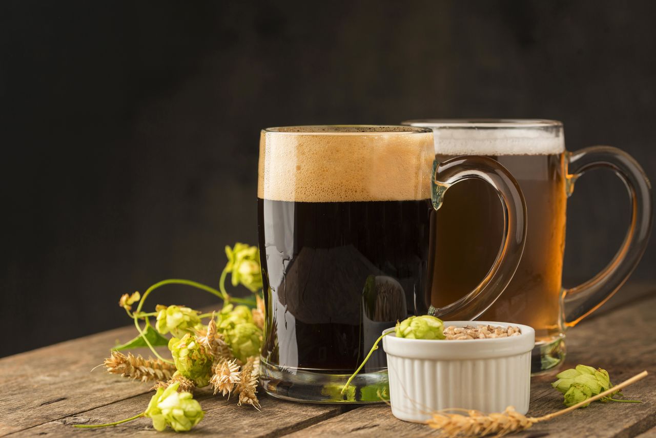 close-up of coffee and drink on table