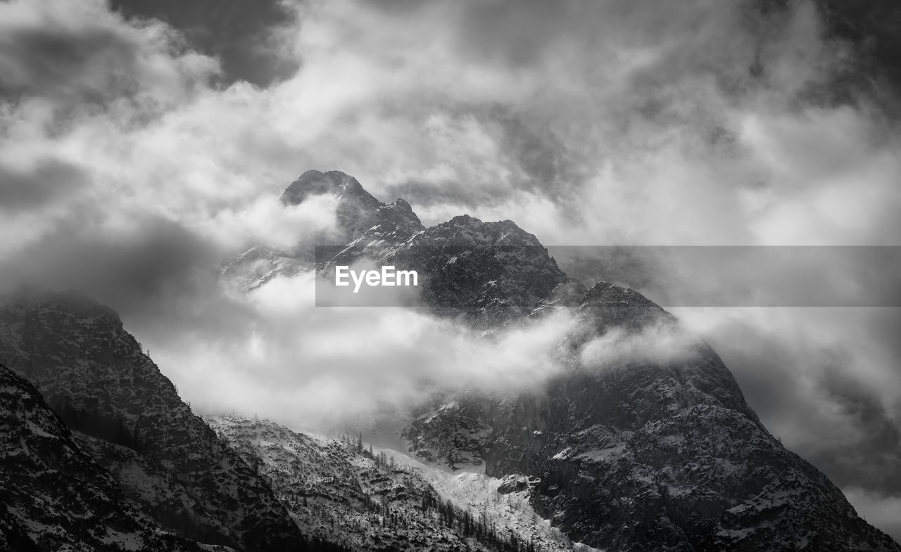 Low angle view of mountain against sky