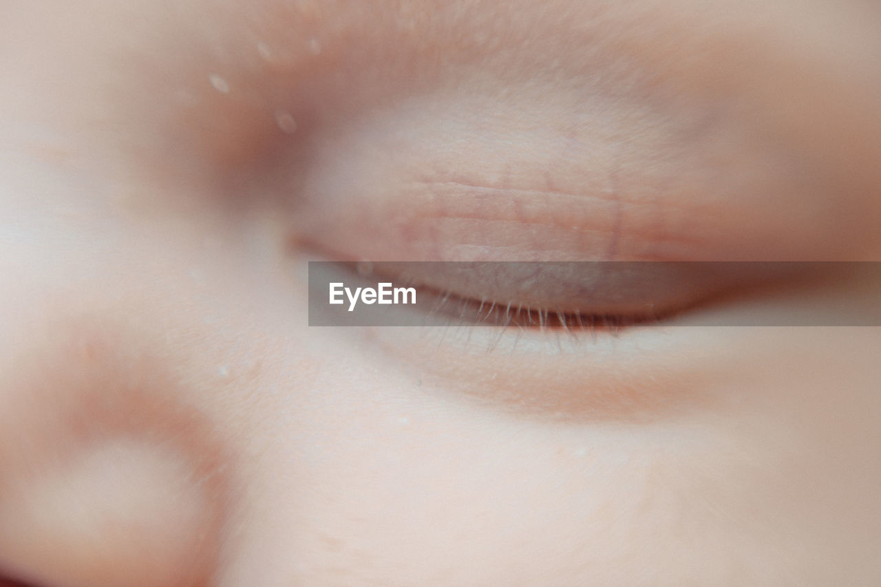 Close-up of baby sleeping