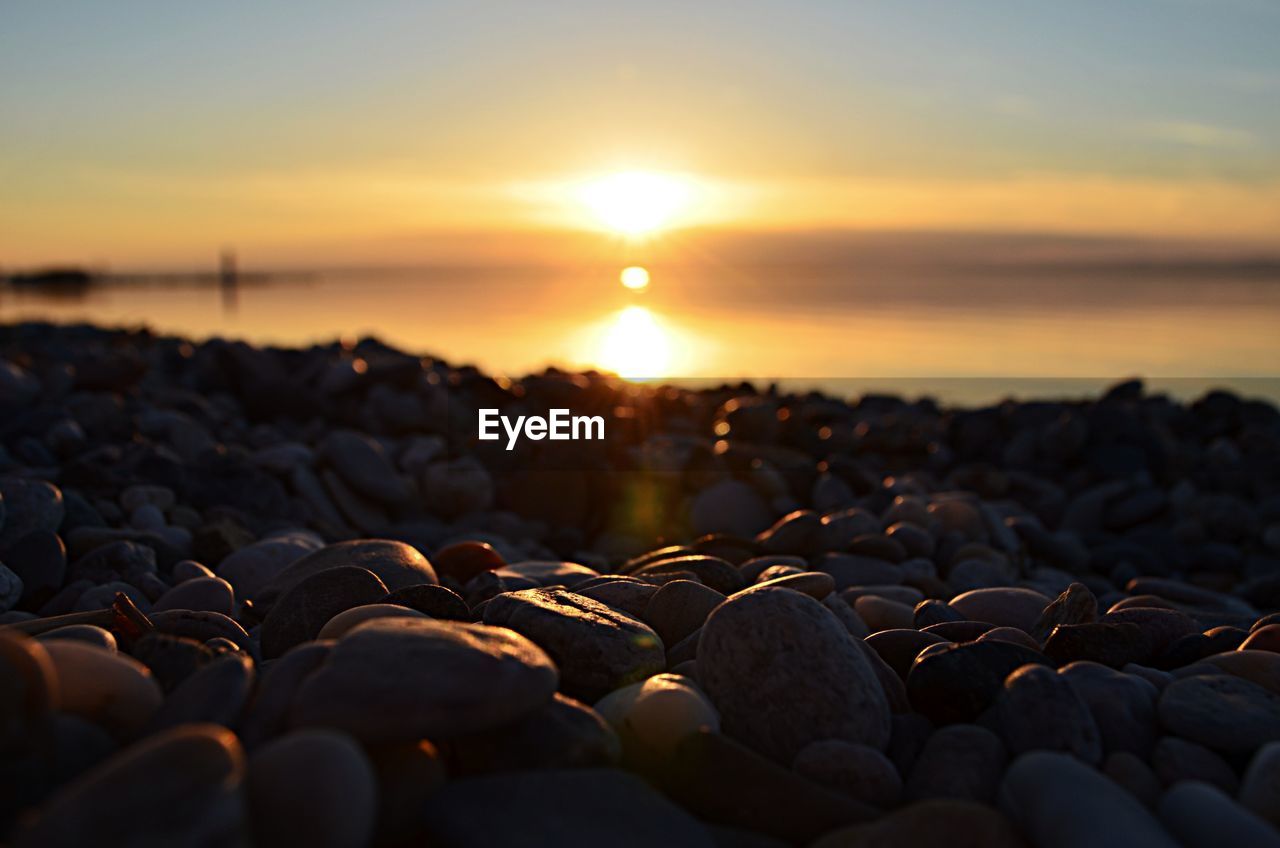 Full frame shot of pebble on beach