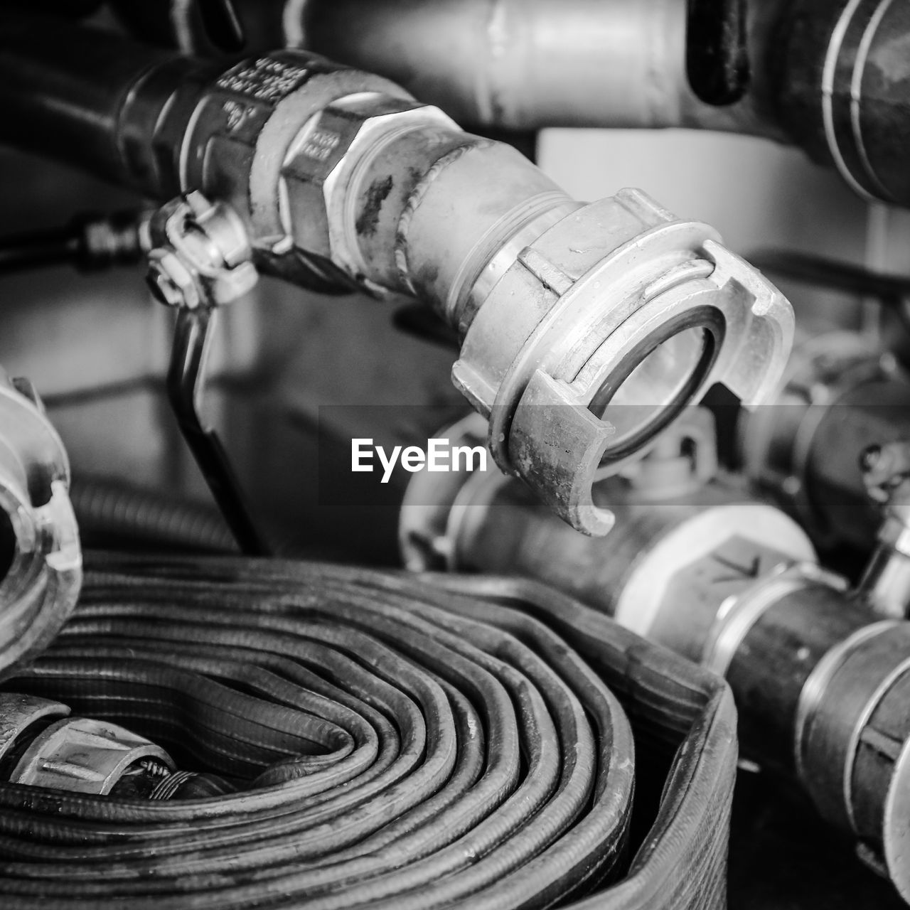 Close up of fire hose