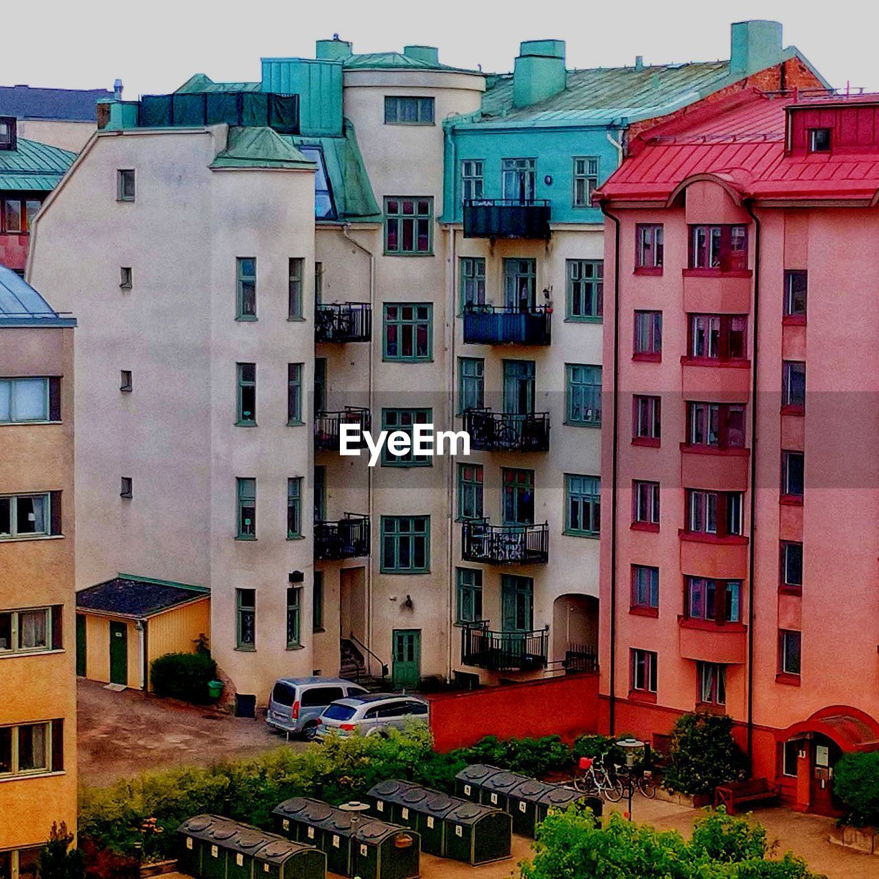 Residential buildings against sky